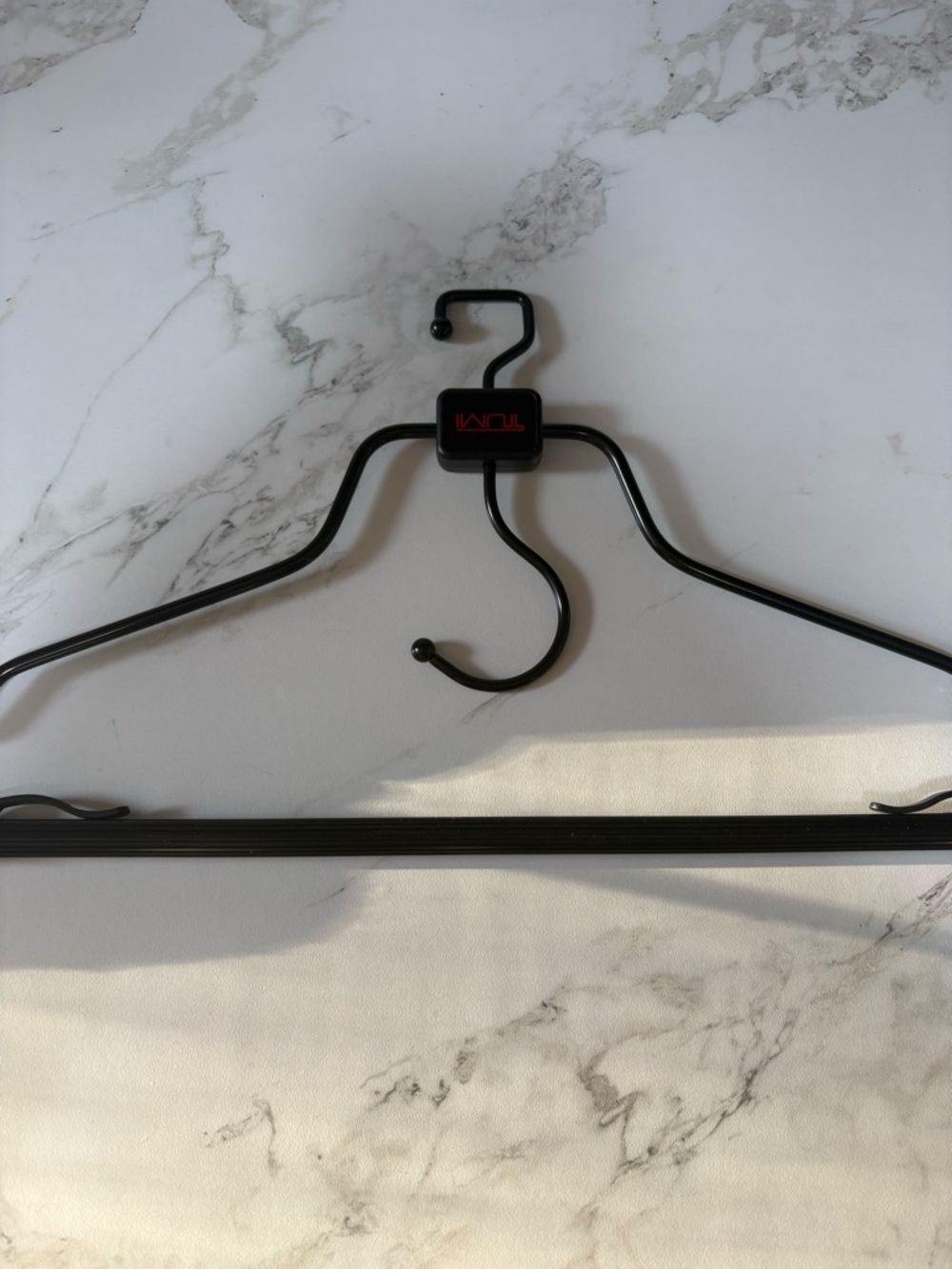 Tumi Black Metal Multi-Purpose Hanger with Center S-Hook